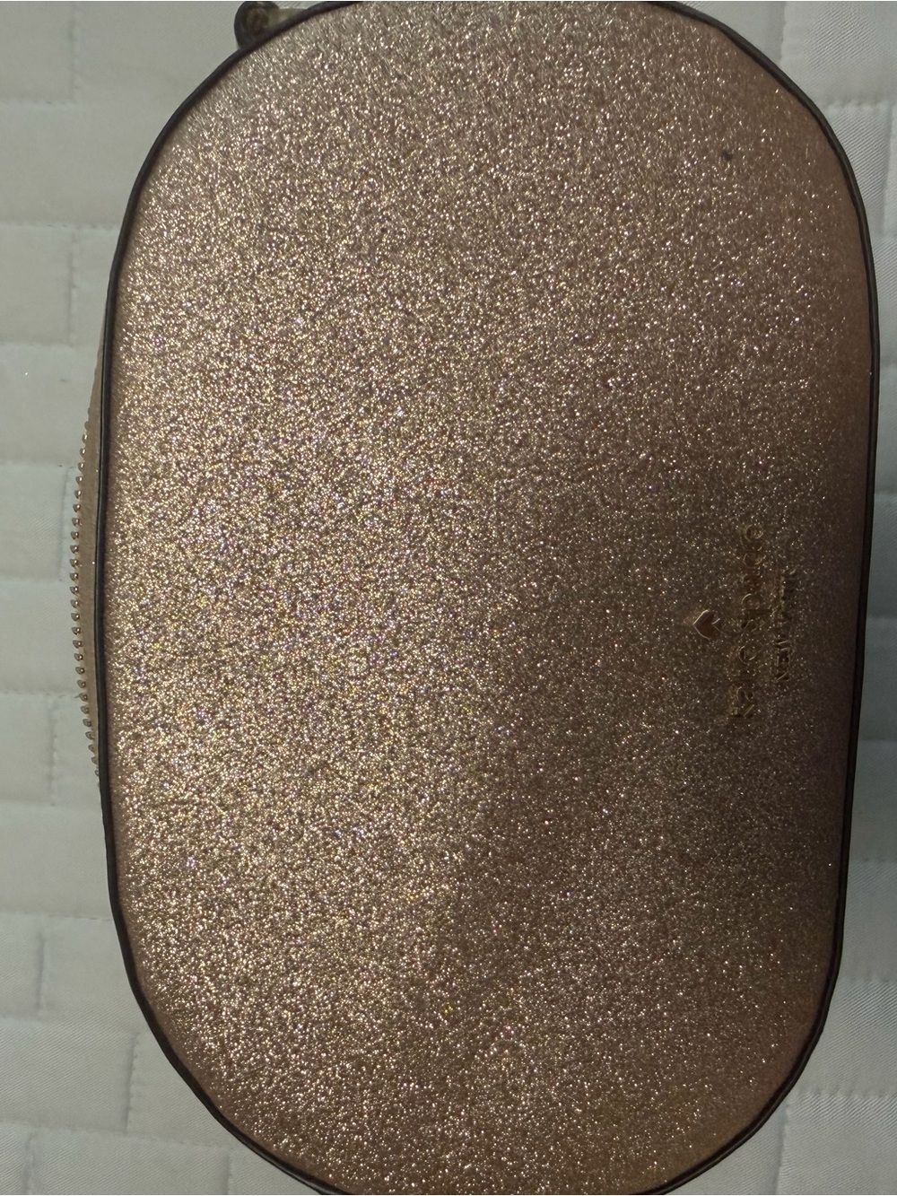 kate spade Metallic Rose Gold Glitter Crossbody Bag